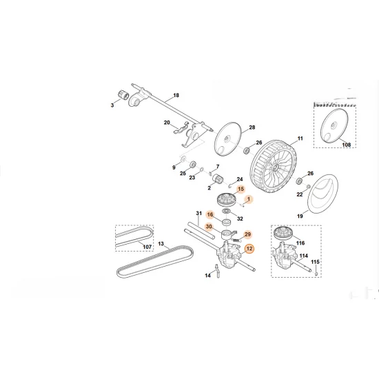 Stihl  Przekładnia kompl. 6360 640 0112